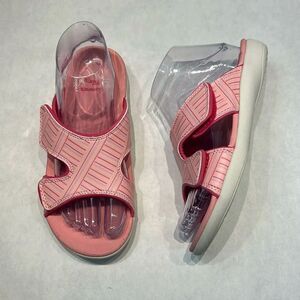 Spenco Revitalign Kholo Summer Stripe Slides Sandals Womens Sz 6 Pink Adjustable
